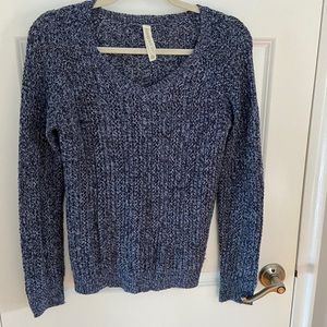Blue v-neck sweater